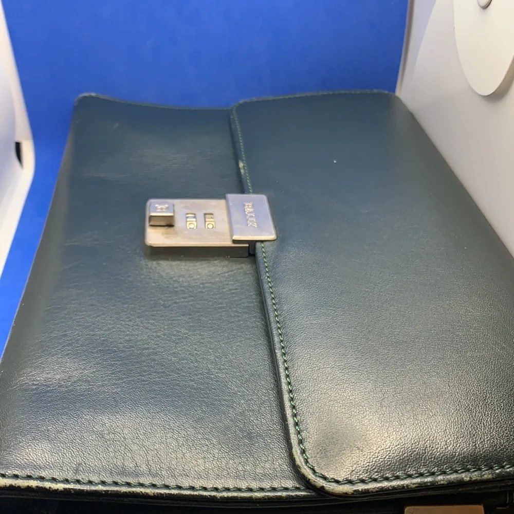 Vintage Bally Leather Green‎ Briefcase/Attaché